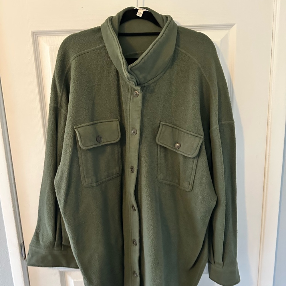 Terra & Sky Women's Plus Knit Shacket - size 2x